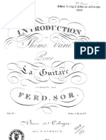 Fernando Sor, Op.20 - Introduction Et Thême Varié