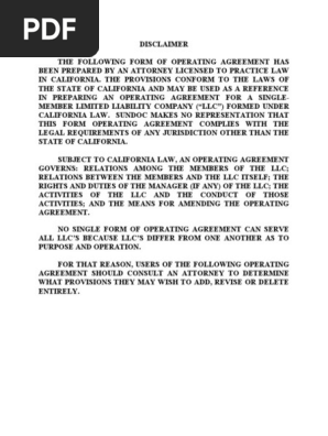 single-member-llc-operating-agreement