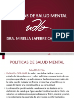 Políticas de Salud Mental: Dra. Mirella Lafebre Cardenas