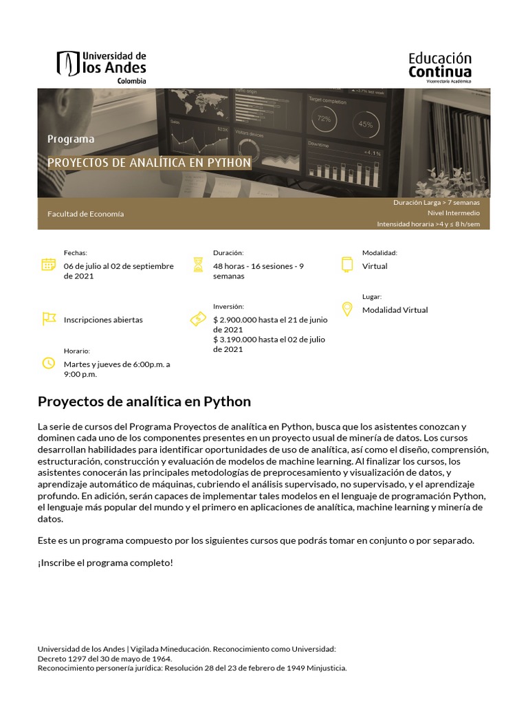 Proyectos de Analítica en Python | PDF | Aprendizaje automático ...