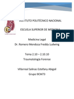 Tema 2.10 - 2.10.10 Traumatologia Forence Villarreal Estefany 9CM73