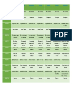 Horario semanal de actividades de un estudiante