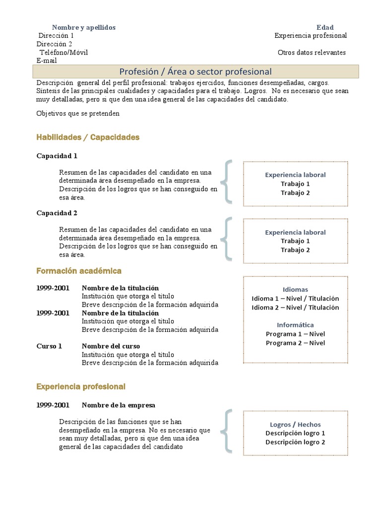 Perfil Profesional y Experiencia Laboral | PDF | Crecimiento personal y ...