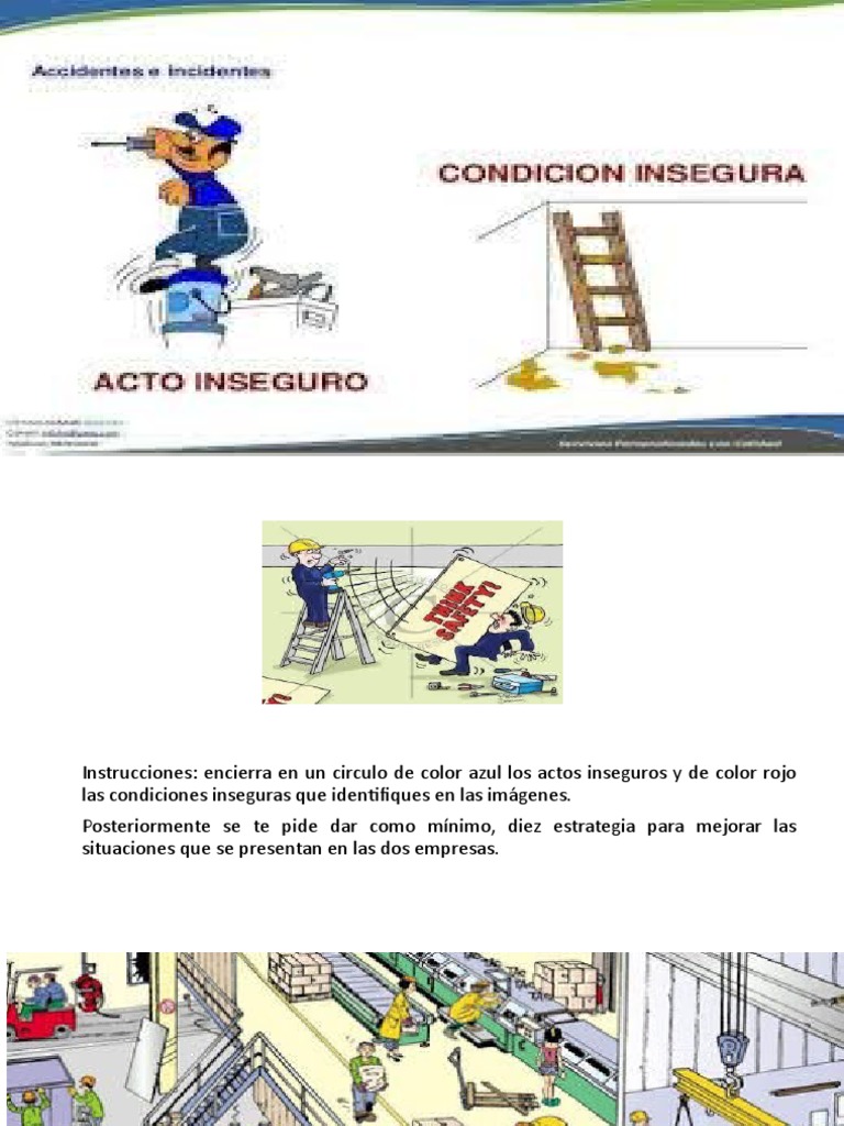 Actos y Condiciones Inseguras Practica 1 Pip | PDF