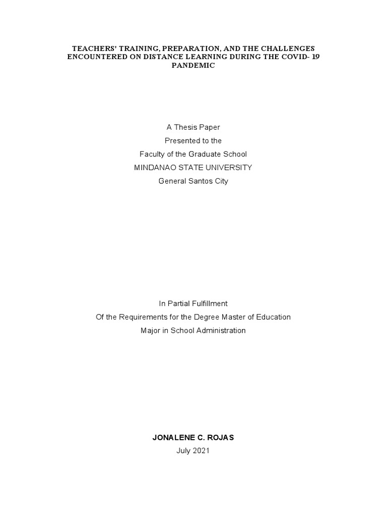 Teacher Challenges in Distance Learning | PDF | Distance Education ...