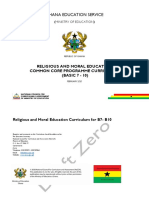 Ges New Jhs Syllabus Religious and Moral Education CCP Curriculum