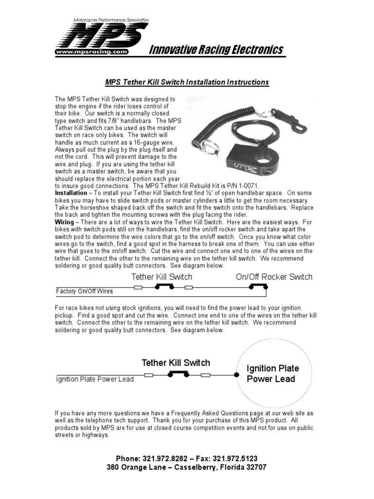 Tether Kill Switch PDF Electrical Connector Switch