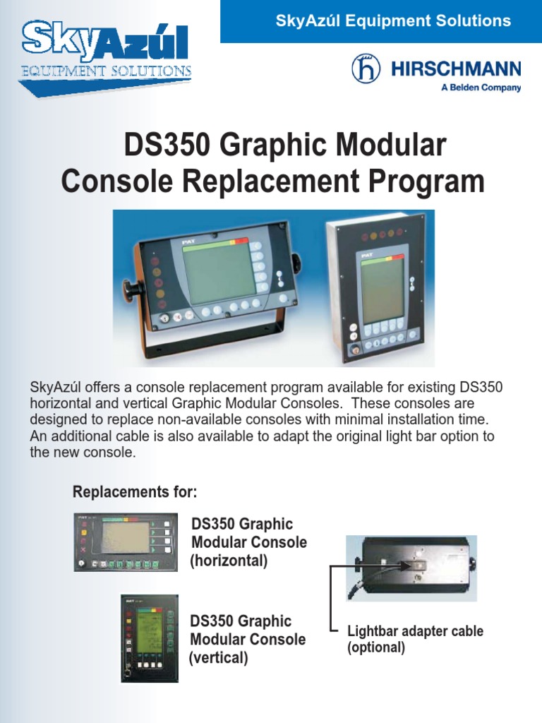 PAT DS 350 Graphic Modular Console Replacement Program 2 PDF Video