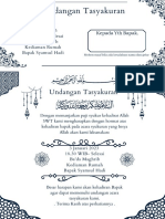 Undangan Tasyakuran Putih Polos