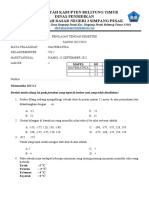 Soal Uts Kelas Vi Matematika