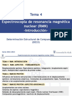 Tema 4: Espectroscopía de Resonancia Magnética Nuclear (RMN) - Introducción