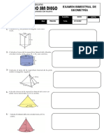 Examen bimestral de geometría 6to grado