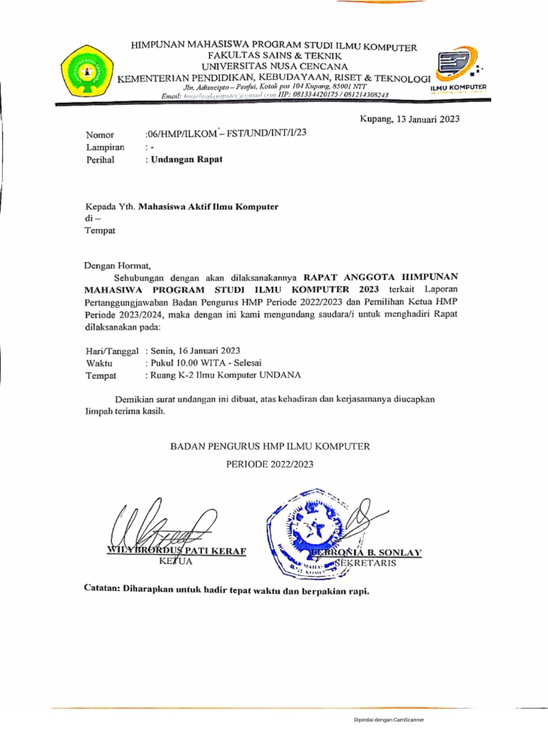 Undangan Rapat | PDF