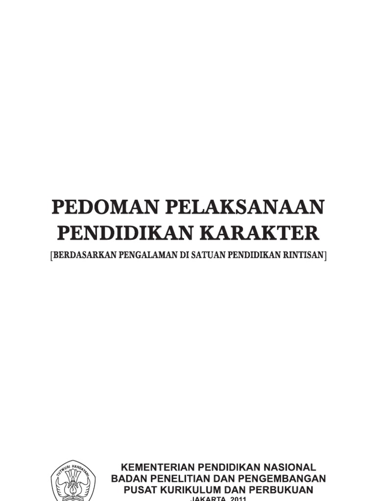 Pedoman Pelaksanaan Pendidikan Karakter