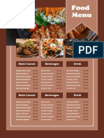 Brown Creative Food Menu Potrait