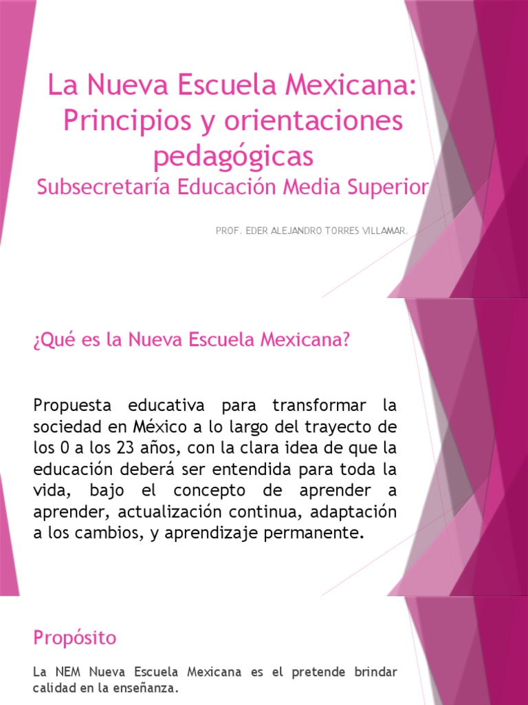 Principios de la Nueva Escuela Mexicana | PDF