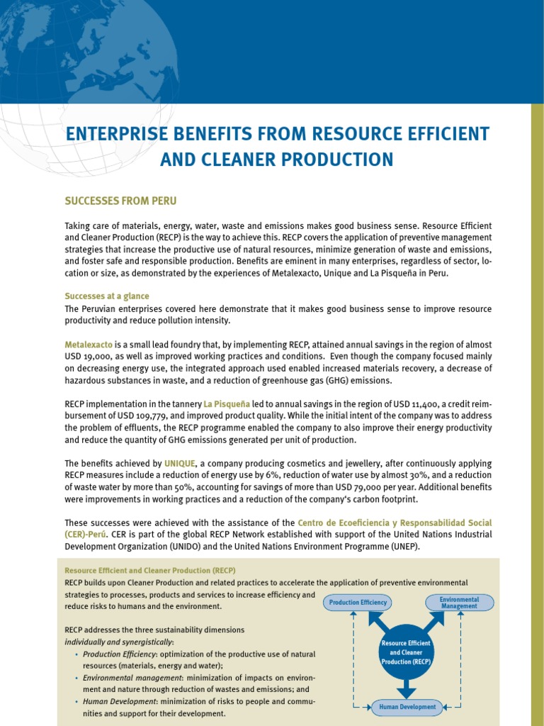Success Stories of RECP in Peru | PDF | Efficient Energy Use | Waste