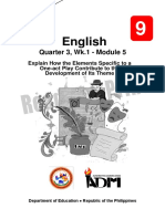Eng9 - Q3 - M5 - W1 - Explain How The Elements Specific To A One-Act Play Contribute To The Development of Its Theme - V5