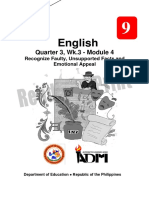 Eng9 - Q3 - M4 - W3 - Recognize Faulty, Unsupported Facts and Emotional Appeal - V5