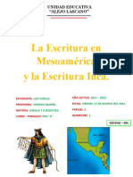 La Escritura en Mesoamérica L.L 9NO A PROYECT HUMANIS - 2 SEM - 3