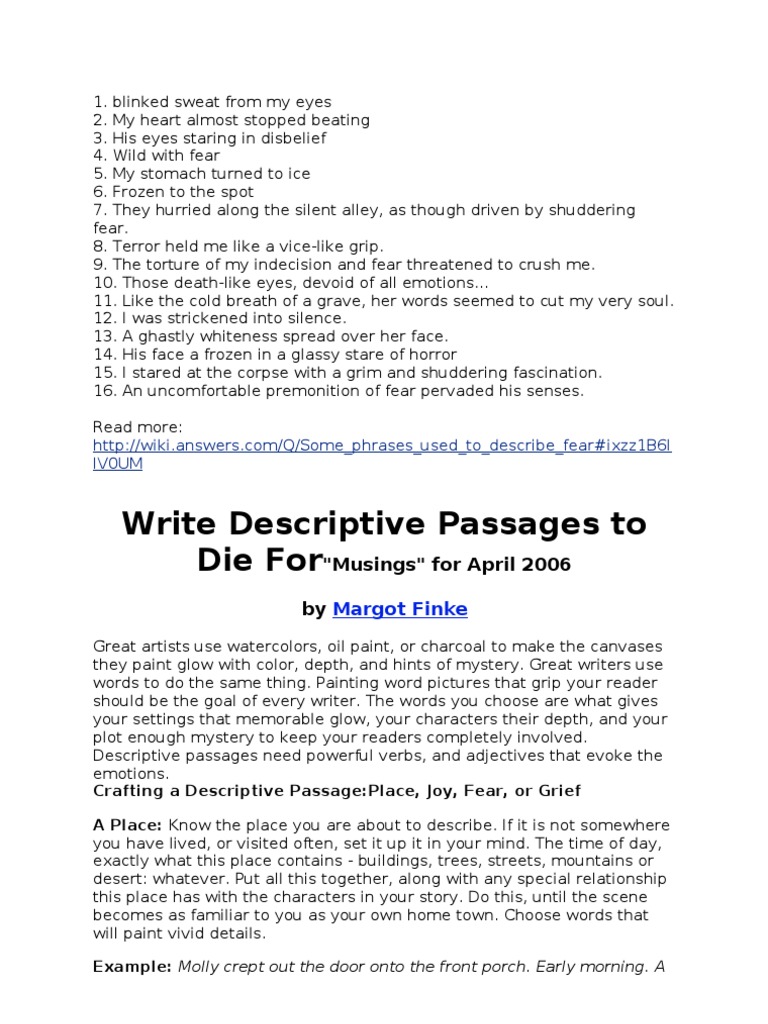 Essay Sample on Fear Based on the True Story | blogger.com