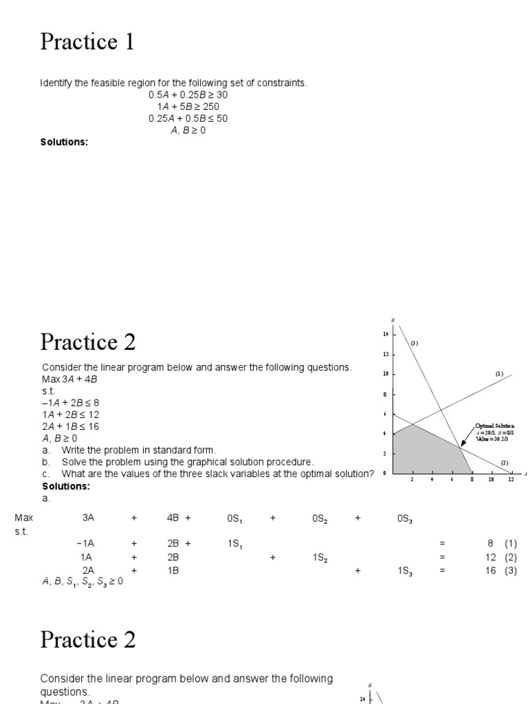 Linear Programming Problem Solutions | PDF | Linear Programming ...