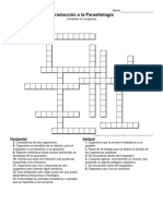 Crossword-Vocabulario Parasitología