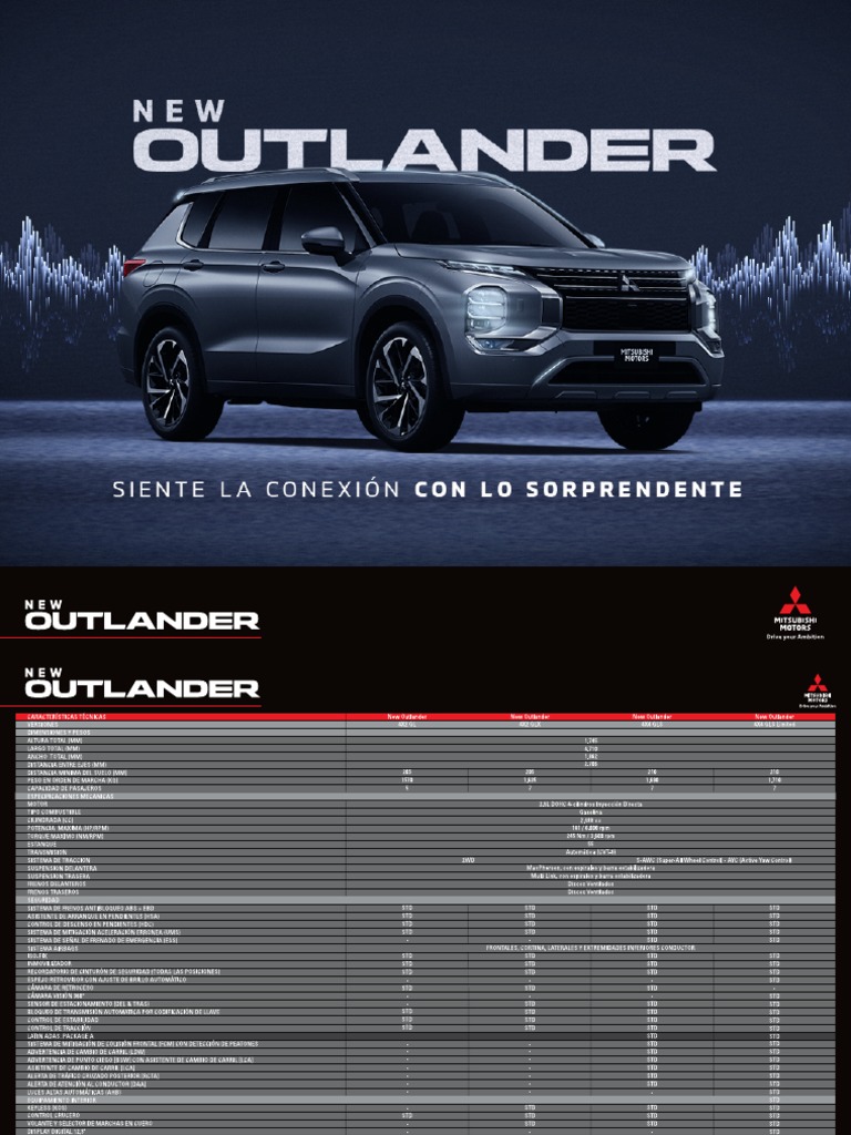 Ficha Tecnica New Outlander PDF