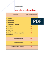 Criterios de Evaluacion - Laboratorio Química Analítica