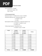 Example of Term Loan Repayment