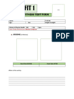 PHYSICAL FETNESS TEST FORM