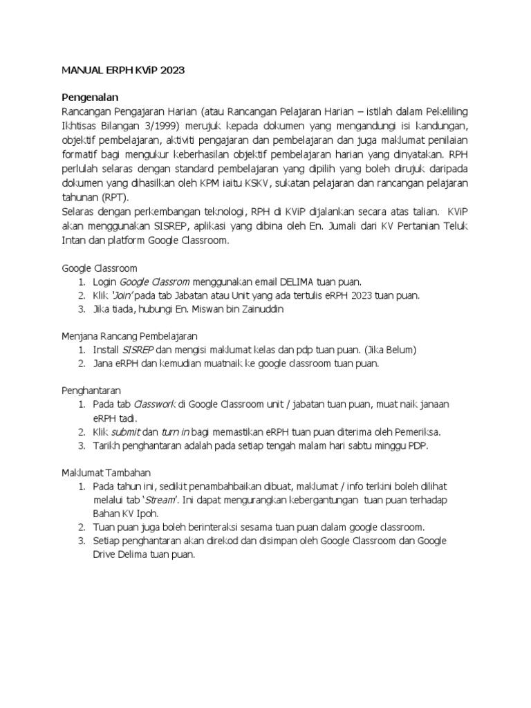 MANUAL ERPH KViP 2023 | PDF