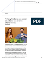 Frutas y Verduras Que Ayudan A Mantener Una Presión Arterial Normal - 5 Al Día