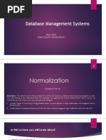 Lecture 9 & 10- Normalization