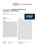 Obesity and The Metabolic Syndrome in The Elderly - A Mini-Review