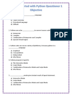 Getting Started With Python Assignment1 (Objective)