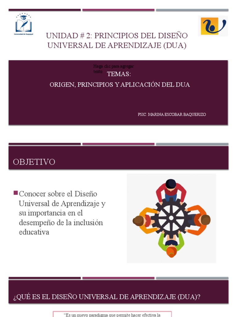 Principios del Diseño Universal de Aprendizaje | PDF | Plan de estudios ...