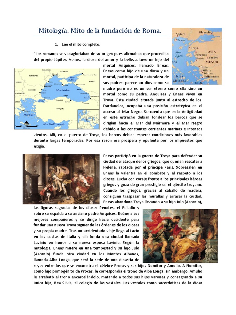 La Fundacion de Roma ROMULO Y REMO | PDF | Romulus y Remus | Eneas
