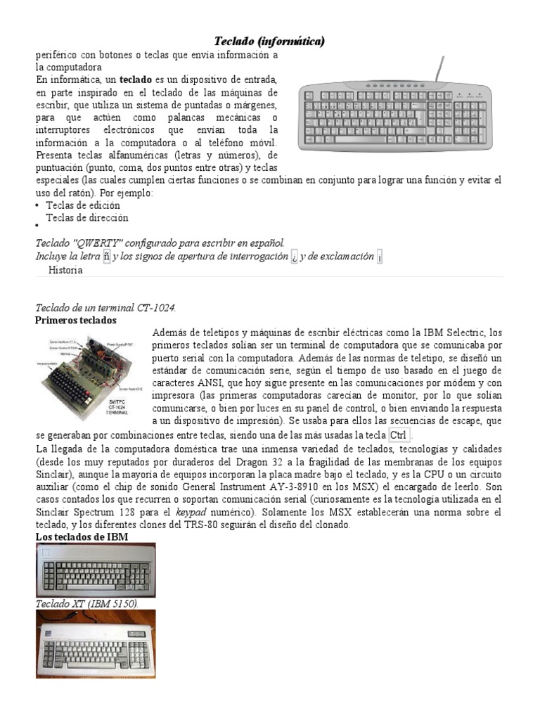 El Teclado De La Computadora Pdf