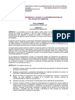 Ley de Transparencia Del Estado de Campeche