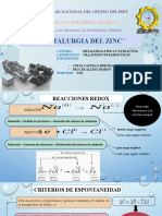 Metalurgia del zinc: reacciones redox y criterios de espontaneidad