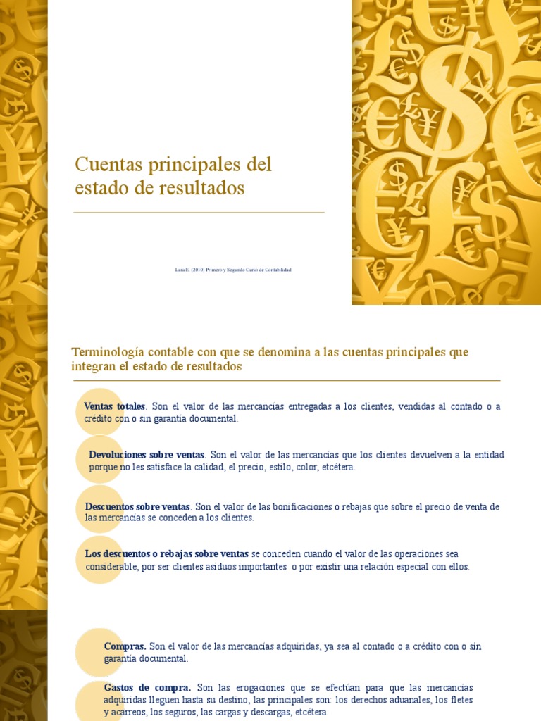 Cuentas Principales Del Estado de Resultados | PDF | Compartir ...