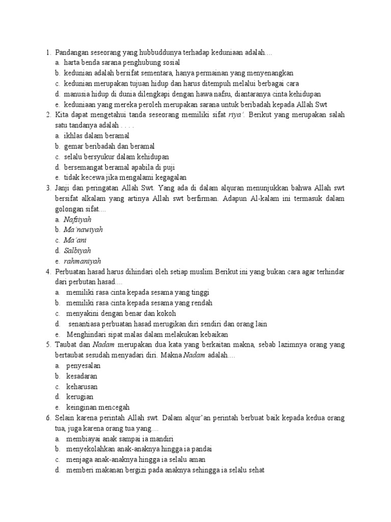 Guru Kewalahan! 10 Soal AKG Akidah Akhlak Paling Sulit yang Jarang Dibahas