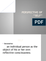 Understanding the Perspective of "Self