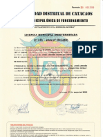 Licencia de Funcionamiento