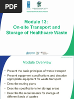 Day 1 Module 13 Onsite Transport and Storage of Healthcare Waste - English