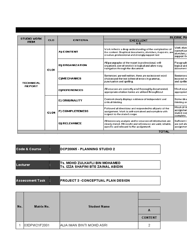 Rubric Project 3 PDF