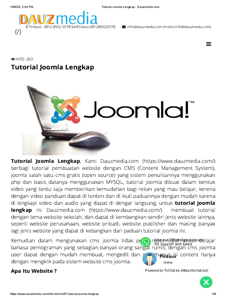 Tutorial Joomla Lengkap 3 | PDF | Komputer