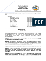 Resolution Endorsing Sub-Project of Balagbag For Quarantine Facility