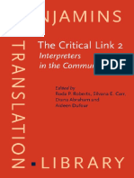 (Benjamins Translation Library 31) Silvana E. Carr, Etc., Roda P. Roberts, Diana Abraham, Aideen Dufour - The Critical Link 2_ Interpreters in the Community _ Selected Papers From the Second Internati